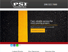 Tablet Screenshot of pavementspecialties.com